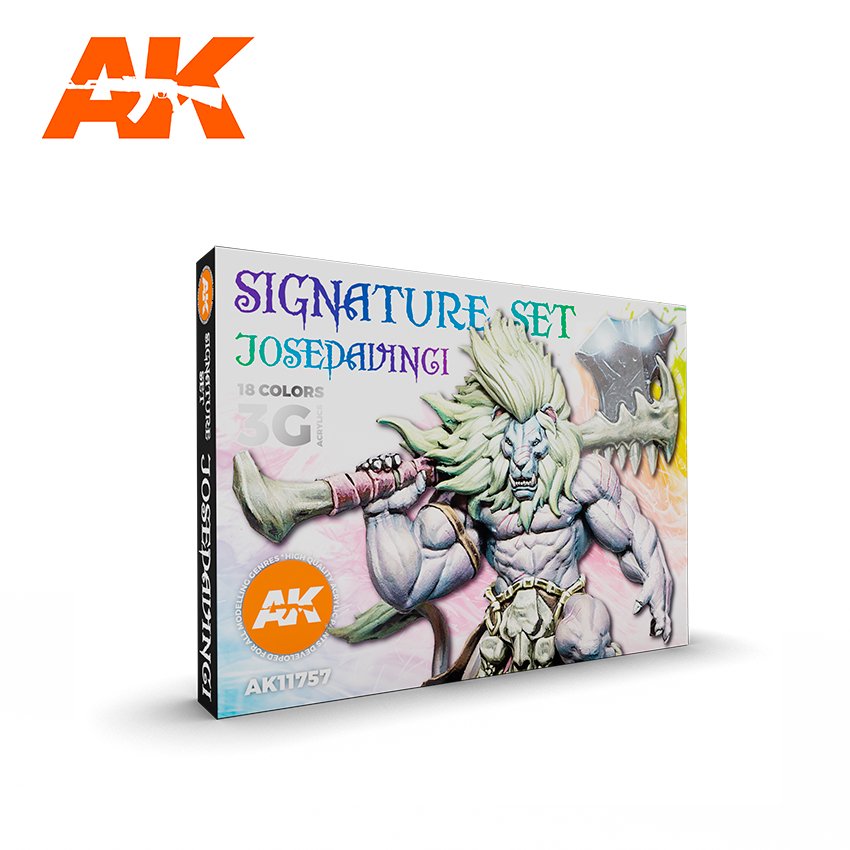 Coffret signature José Davinci AK11757 d'AK Interactive (18 x 17 ml)