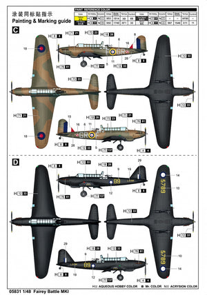 Trumpeter 05831 Fairey Battle Mk.I 1/48 – obrázek 5