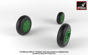 Armory Models AW32009 Mikoyan MiG-21 Fishbed wheels w/ weighted tires, early 1/32 – obrázek 5