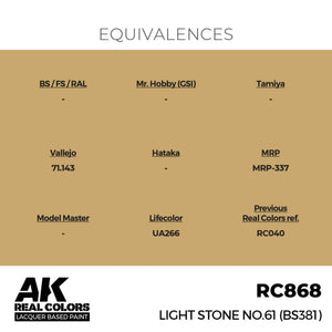 AK Interactive RC868 Light Stone No.61 (BS381) 17 ml – zdjęcie 3