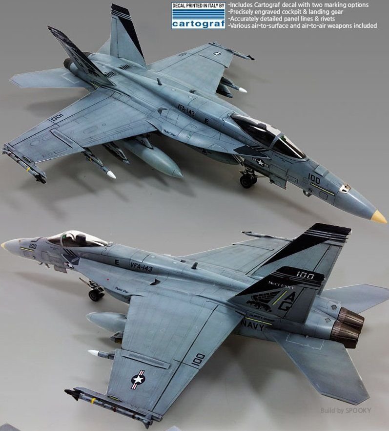 Academy 12547 USN F/A-18E VF-143 &amp;quot;Pukin Dogs&amp;quot; 1/72 – Bild 2