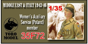 Toro 35F72 Middle East &amp; Italy 1943-46 - Ochotniczka Pomocniczej Wojskowej Służby Kobiet Figurka wraz z kalkomanią 1/35
