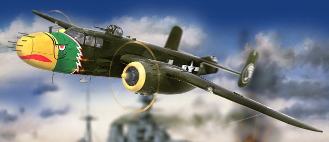 HK Models 01E02 B-25J Mitchell "Strafer" 1/32