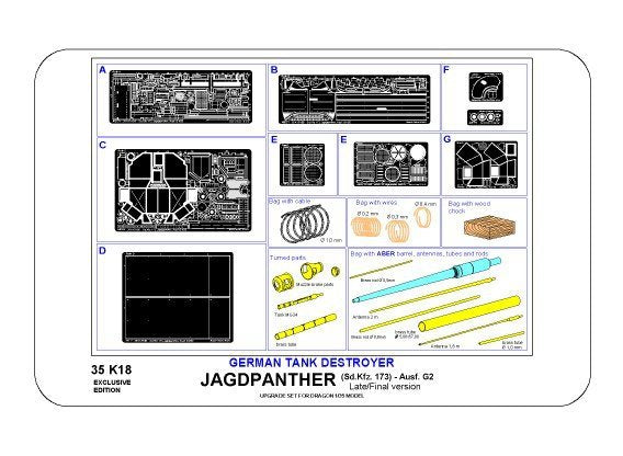 Aber 35K18 Sd,Kfz. 173 Jagdpanther - late/final version 1/35 – zdjęcie 14