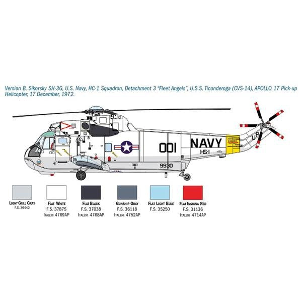 Italeri 1433 SH-3D Sea King Moon Landing 50th Anniv. 1/72 – zdjęcie 2