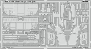 Eduard 32461 F-100F F-100F undercarriage for Trumpeter 1/32 – zdjęcie 2