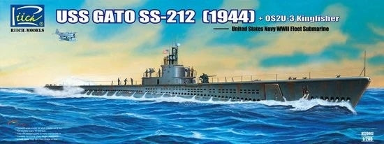 Riich Models 20002 USS Gato SS-212 1944 + OS2U Kingfisher 1/200