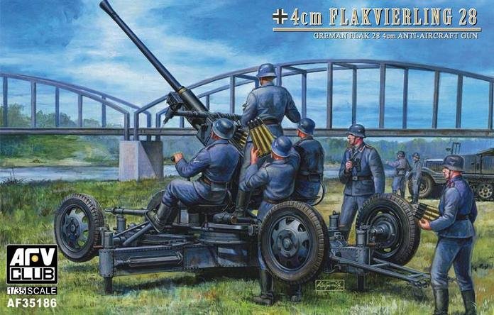 AFV CLUB 35186 Flugzeugabwehrkanone 28 German FlaK 28 4cm 1/35