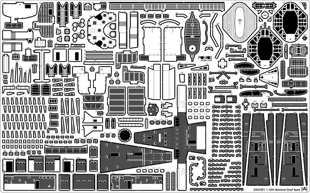 Pontos 35033F1 ADMIRAL GRAF SPEE 1939 Detail Up Set 1/350 – obrázek 7