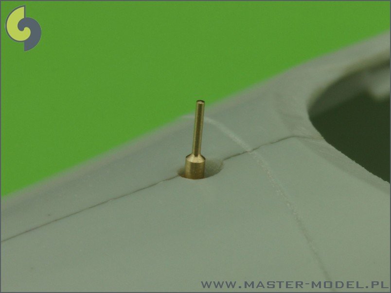 Master AM-32-041 He-162 Salamander - armament and detail set (MG 151 barrel tips, nose gear indicator and Pitot Tube) 1/32 – image 3