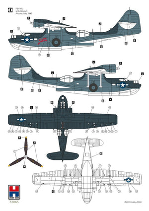 Hobby 2000 72065 Consolidated PBY-5A Catalina ETO (Academy + CARTOGRAF + MASKS) 1/72 – obrázek 6