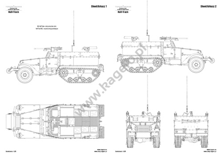Kagero 7084 Armored Personnel Carrier M2/M3/M4 Half-Track EN/PL – image 2