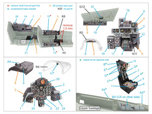 Quinta Studio QD+48486 F-4N Phantom II 3D-Printed &amp;amp; colored Interior on decal paper (Academy) (with 3D-printed resin parts) 1/48 – immagine 3