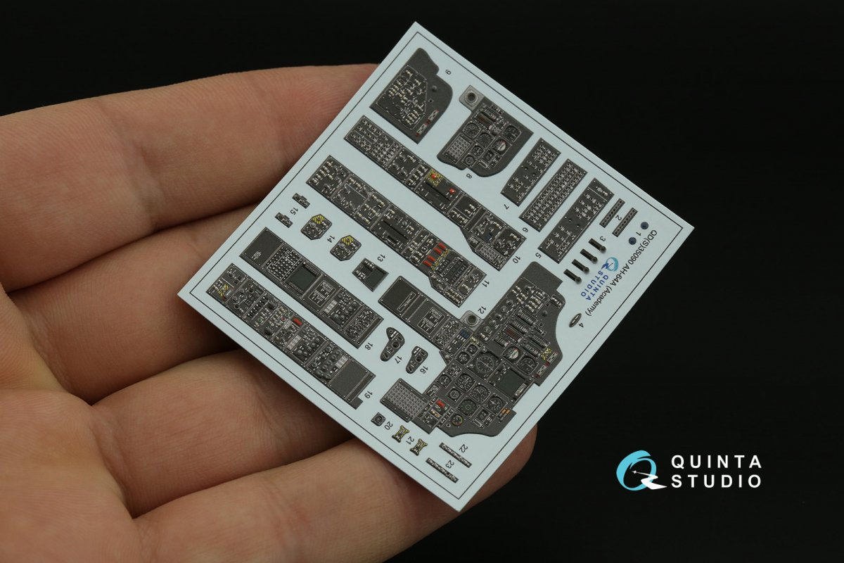 Quinta Studio QDS-35090 AH-64A 3D-Printed &amp;amp; colored Interior on decal paper (Academy) (Small version) 1/35 – Bild 8