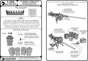 Master GM-35-072 D68375 Ammunition Boxes (50 rounds) for Browning M2 .50 rifle - used in early WWII (6 pcs.) - CLOSED 1/35 – imagen 5