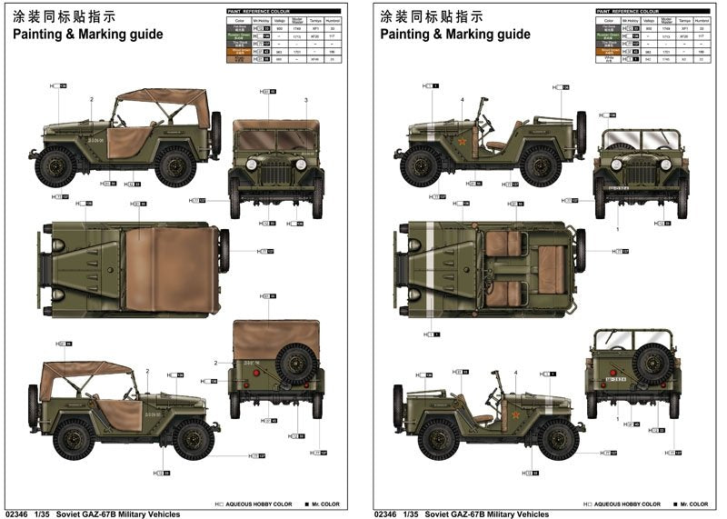 Trumpeter 02346 Soviet GAZ-67B Military Vehicles 1/35 – image 2