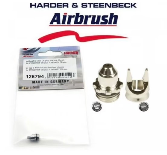 Harder &amp;amp; Steenbeck 126794 Nozzle and Needle Cover 0.4mm Cr+ Open