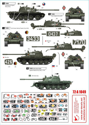 Star Decals 72-A1049 T-55A Cold War. Soviet (Army and Naval Infantry), Poland, Hungary, Jugoslavia, Czechoslovakia, Germany-DDR and Romania. 1/72 – image 2