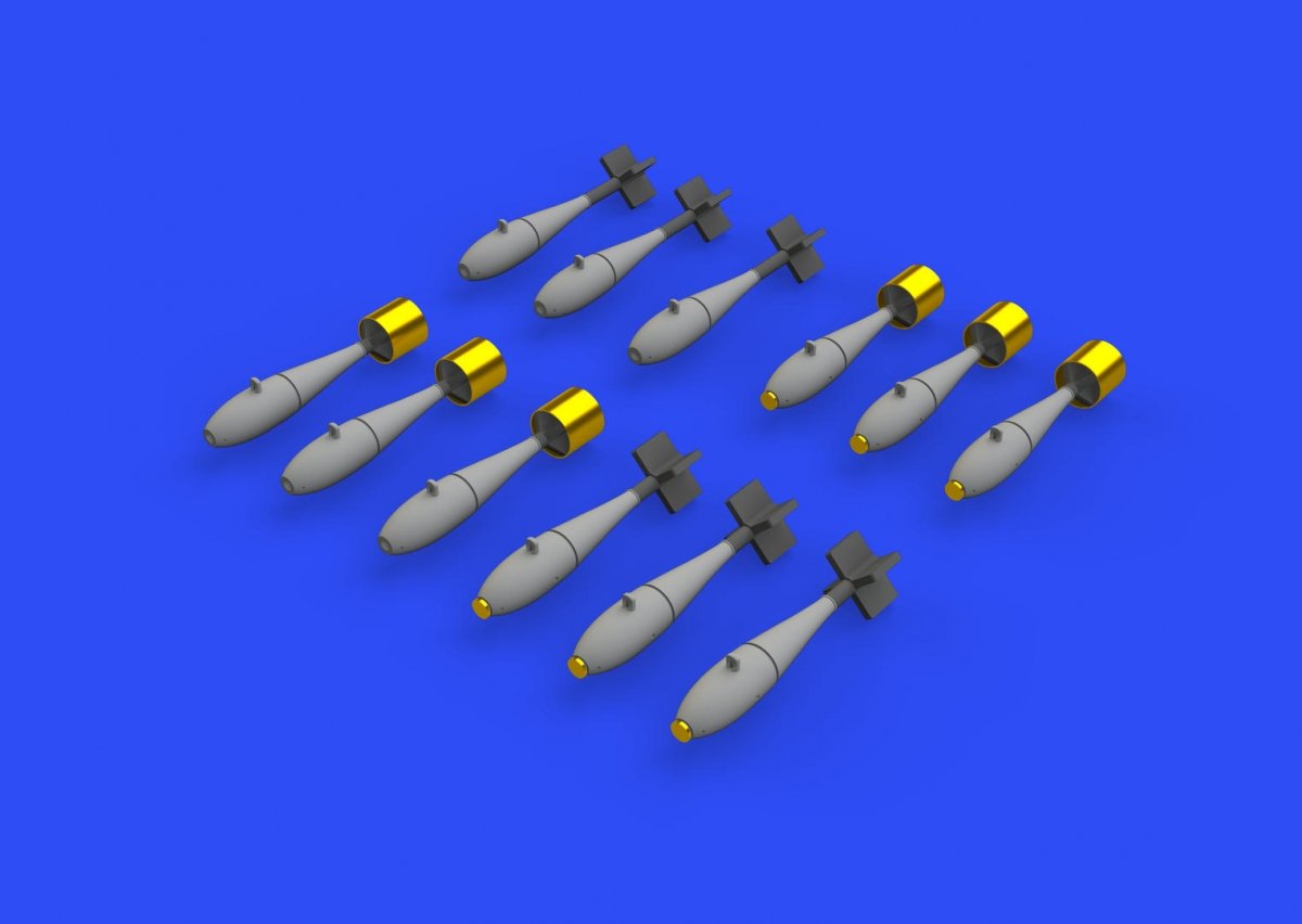 Eduard 648567 BDU-33 et bombes Mk.76 au 1/48