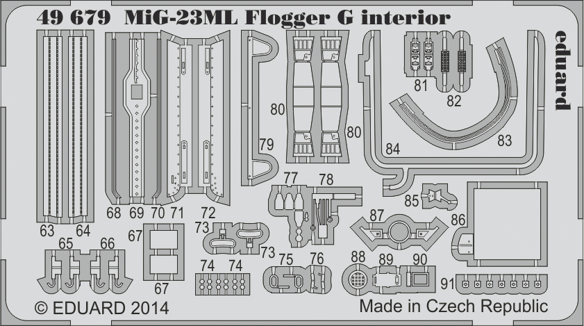 Eduard 49679 MiG-23ML Flogger G interior SA TRUMPETER 1/48 – Bild 2