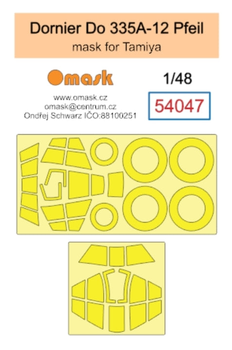 Omask 54047 Masque Dornier Do 335A-12 Pfeil (pour Tamiya) 1/48 