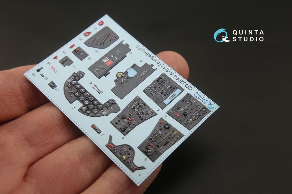 Quinta Studio QD32064 A-1H Skyraider 3D-Printed &amp;amp; colored Interior on decal paper (for Trumpeter kit) 1/32 – image 3