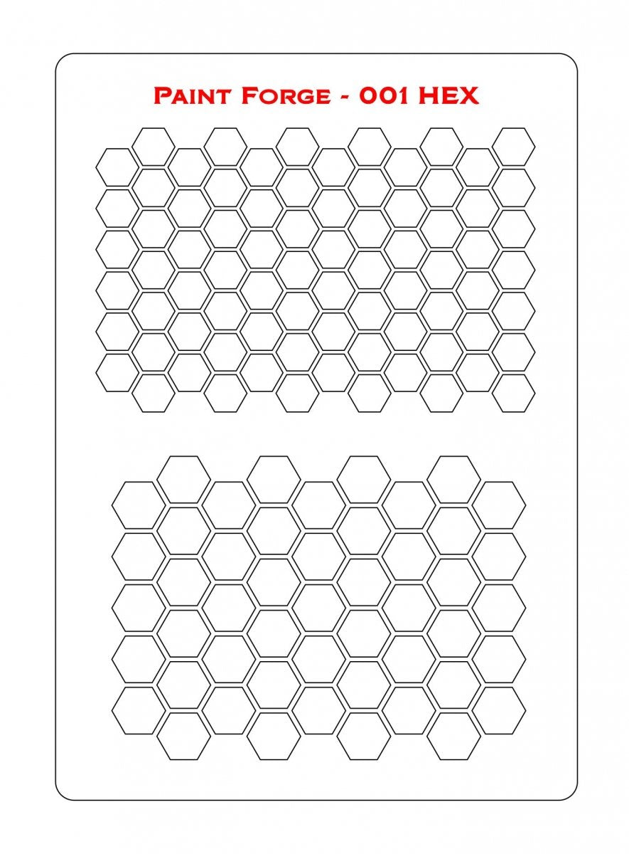 Paint Forge PFST001L STENCIL - HEX – immagine 2