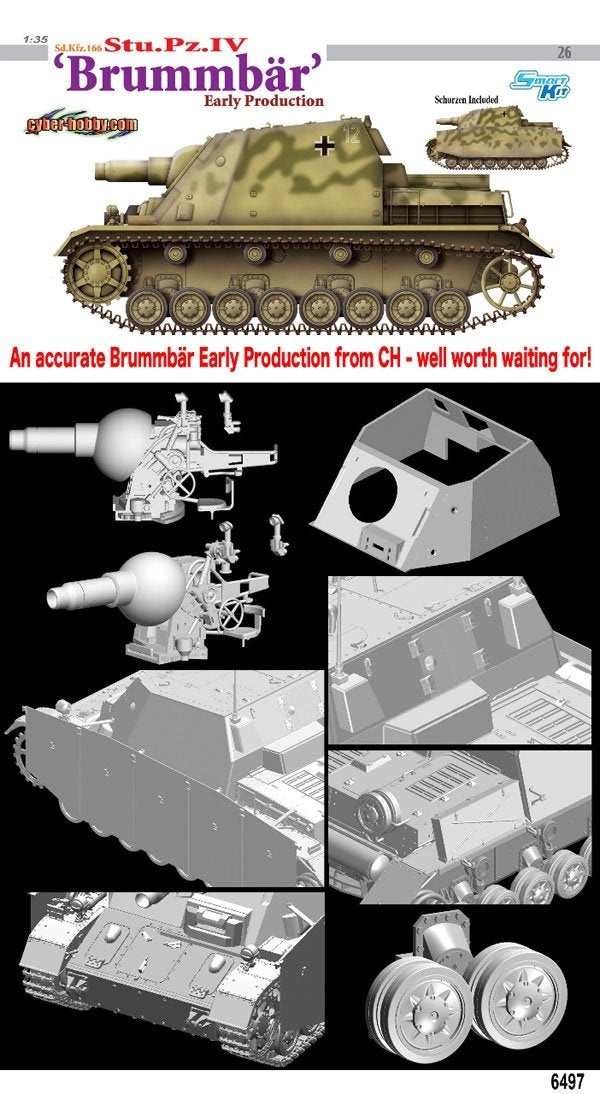 Cyber Hobby 6497 Sd.Kfz.166 Stu.Pz.IV Brummbar Early Production 1/35