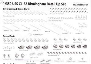 Very Fire VF350921DX US Navy Light Cruiser USS Birmingham CL-62 DX (Deluxe edition) 1/350 – Bild 2