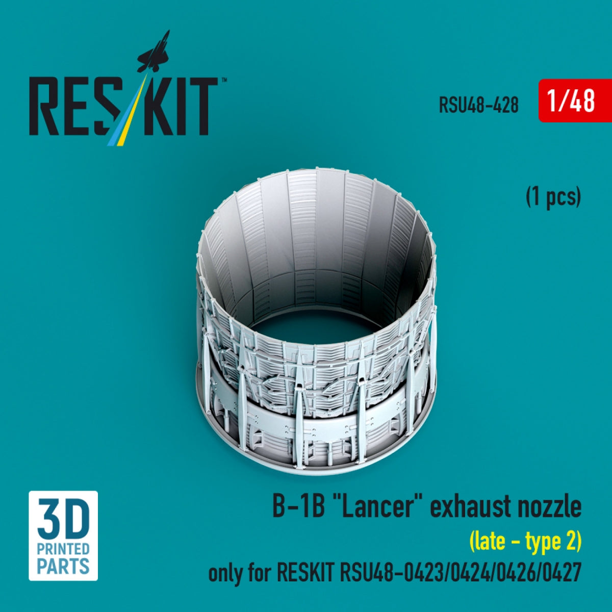 RESKIT RSU48-0428 B-1B "Lancer" exhaust nozzle (late - type 2) (1 pcs) only for RESKIT RSU48-0426, RSU48-0427 (3D Printed) 1/48