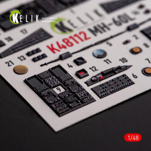 KELIK K48112 MH-60L Black Hawk - interior 3D decals for ICM kit 1/48 – image 8