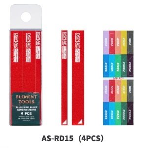 Plaque de ponçage en alliage d'aluminium DSPIAE AS-RD15 rouge, lot de 4 / Plateau de ponçage en aluminium