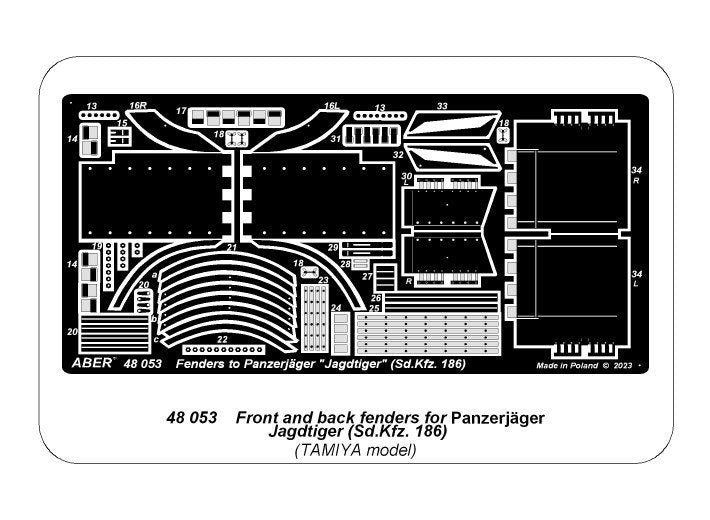 Aber 48053 Jagdtiger Sd.Kfz. 186 – Front &amp;amp; Rear Fenders 1/48 – image 7