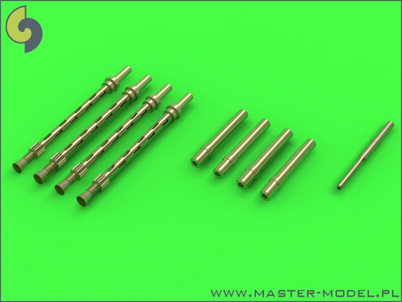 Master AM-72-091 De Havilland Mosquito NF Mk.II / FB Mk.VI - Pitot Tube and Weapon Set (Browning .303 MGs and Hispano 20mm Tips) - Fits Tamiya Model