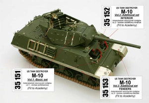 Aber 35153 American M-10 tank destroyer part 3 fenders (ACA) (1/35) – image 4