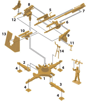 Italeri 7512 8.8 CM FLAK 37 AA GUN W/SERV. 1/72 – immagine 2
