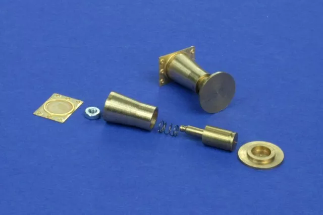 RB Model 35A09 Railroad flat buffer turned and photo etch brass kit set contains two buffers 1/35 – obrázek 2