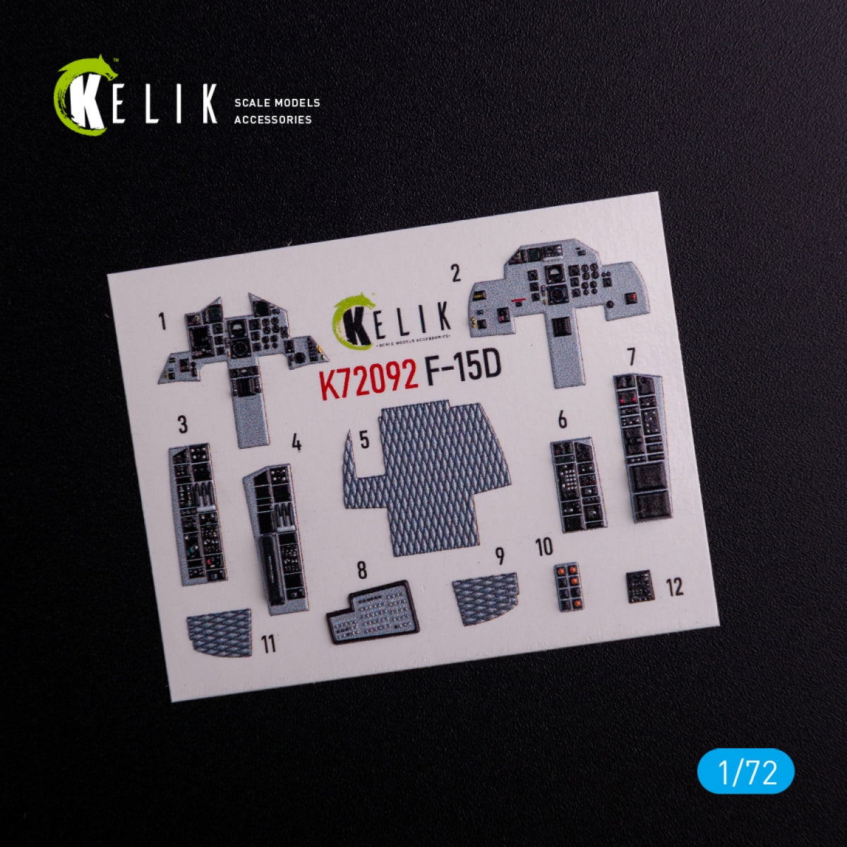 KELIK K72092 F-15D - interior 3D decals for FineMolds kit 1/72 – image 3
