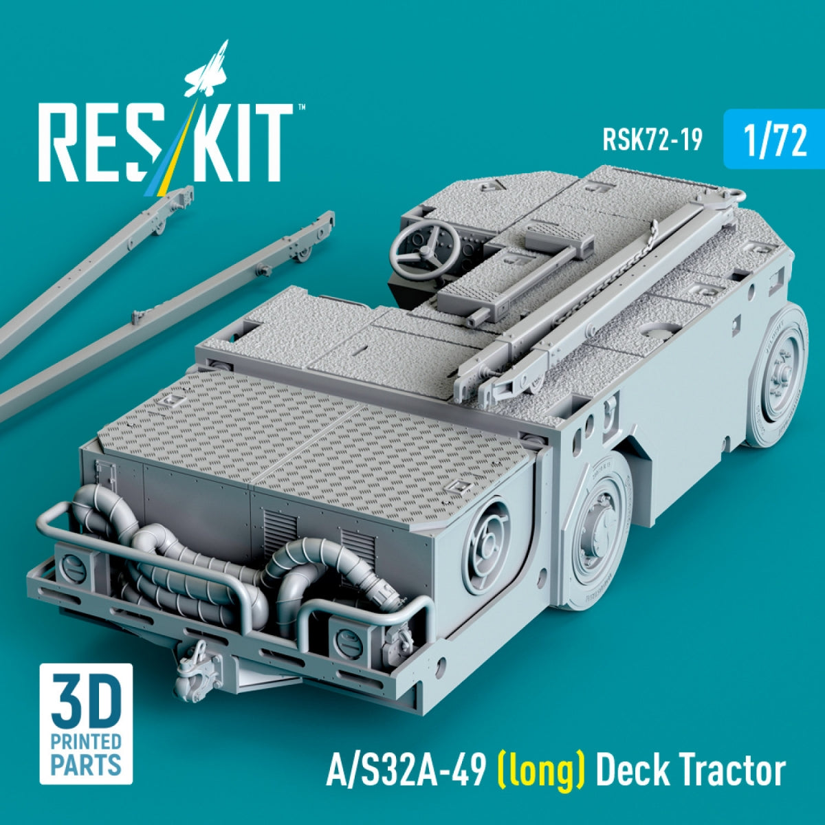 RESKIT RSK72-0019 A/S32A-49 (long) Deck Tractor (3D Printed model kit) 1/72 – Bild 2