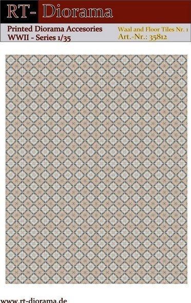 RT-Diorama 35812 Printed Accessories: Wall and Floor Tiles No.1 1/35