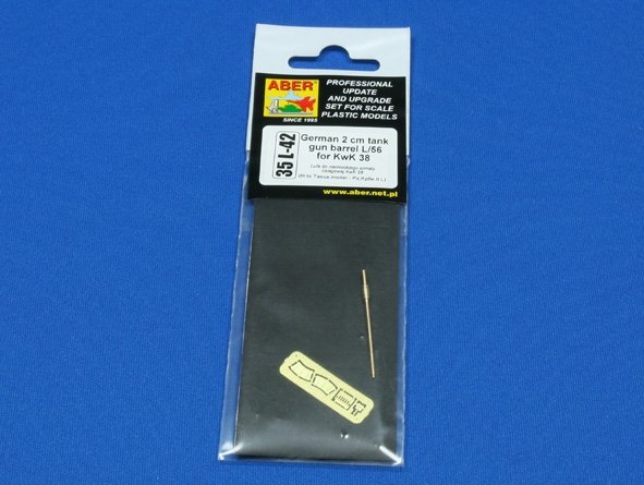 Aber 35L-042 German 2 cm tank gun barrel L/56 for KwK 38 1/35 – image 3