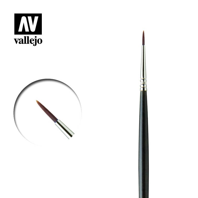 Vallejo RK25300 Finest Kolinsky Tajmyr Sable (Marta Kolinsky Tajmyr) NO. 3/0