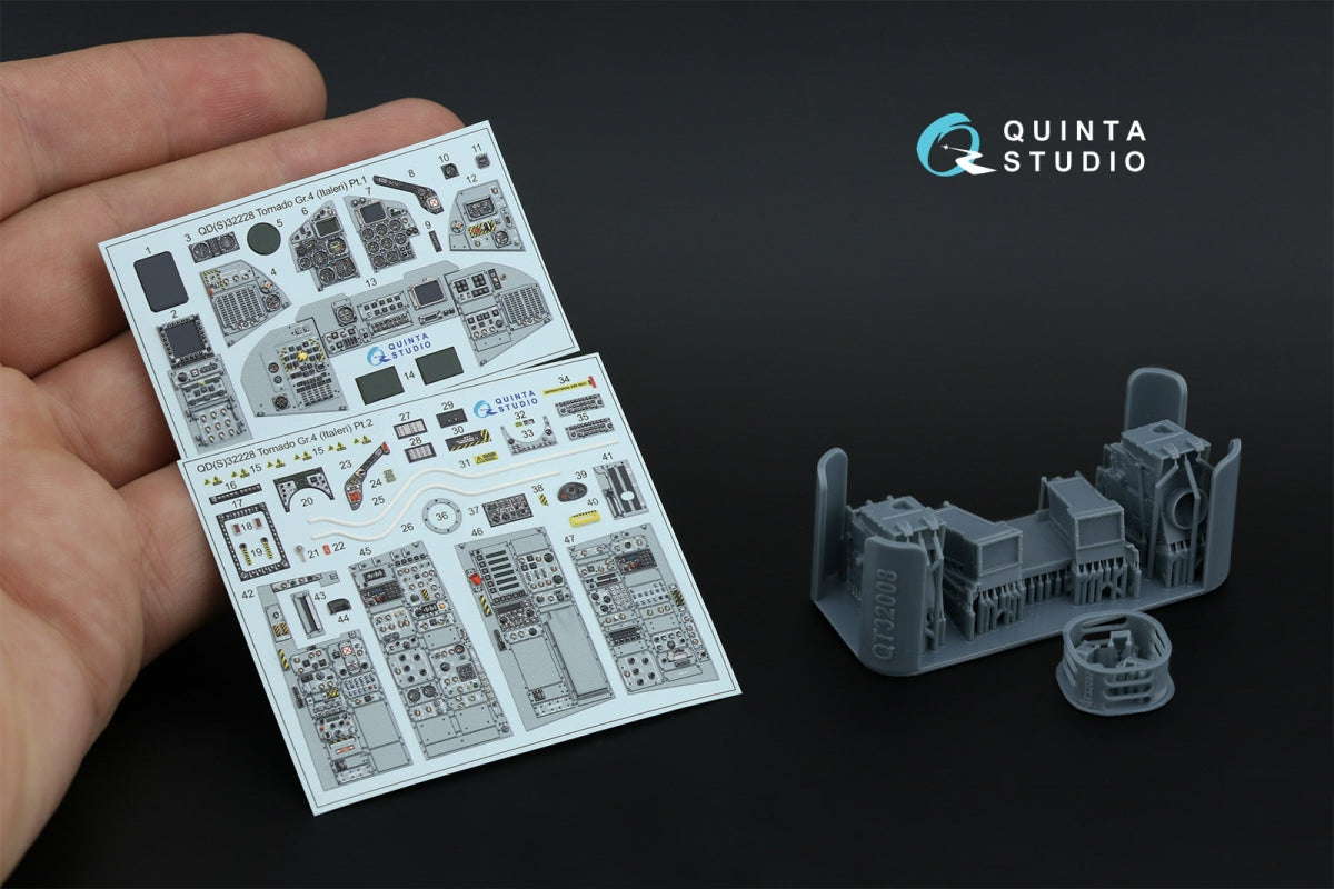 Quinta Studio QDS+32228 Tornado Gr.4 3D-Printed &amp;amp; colored Interior on decal paper (Italeri) (Small version) (with 3D-printed resin parts) 1/32 – image 2
