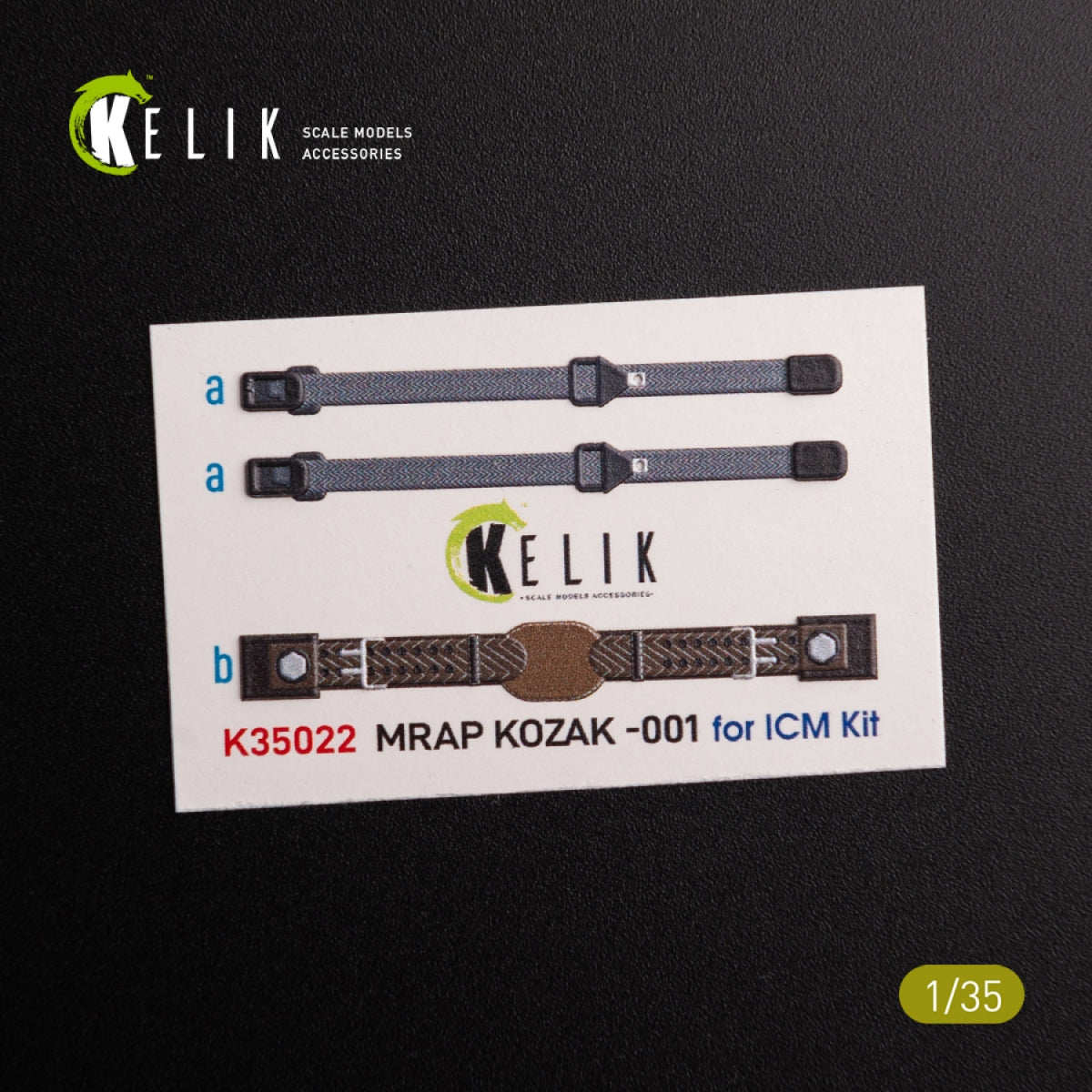 KELIK K35022 Kozak-001 Ukrainian MRAP 3D decals for ICM kit 1/35 – obrázek 2