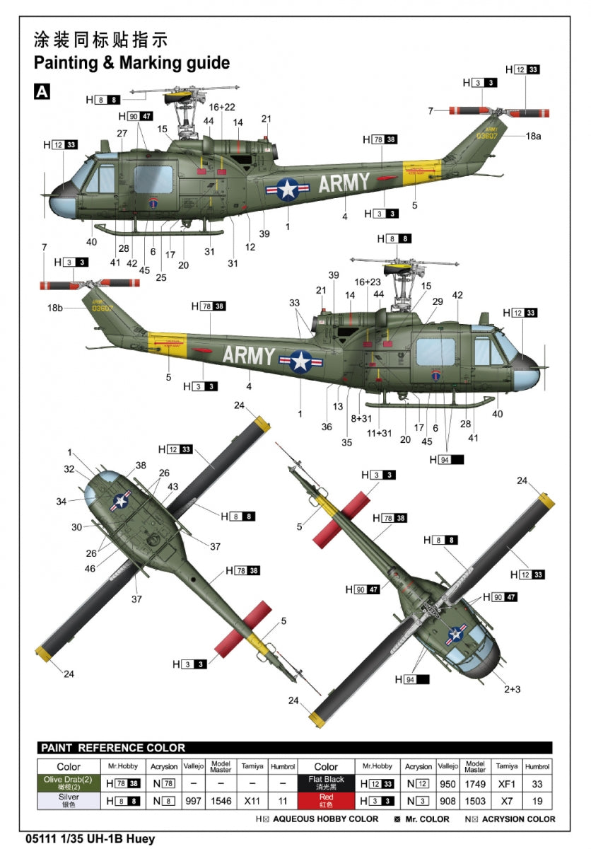 Trumpeter 05111 UH-1B Huey 1/35 – obrázek 12