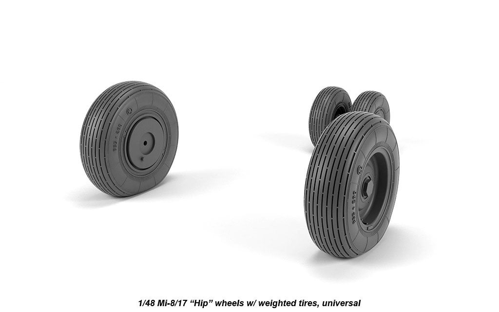 Armory Models AW48038 Mil Mi-8/17 Hip wheels w/ weighted tires 1/48 – image 3
