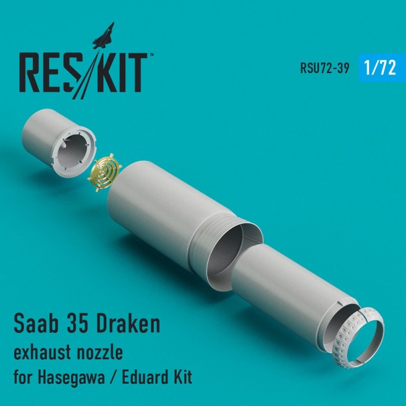 RESKIT RSU72-0039 Buse d&amp;#39;échappement Saab 35 Draken pour Hasegawa, Revell 1/72