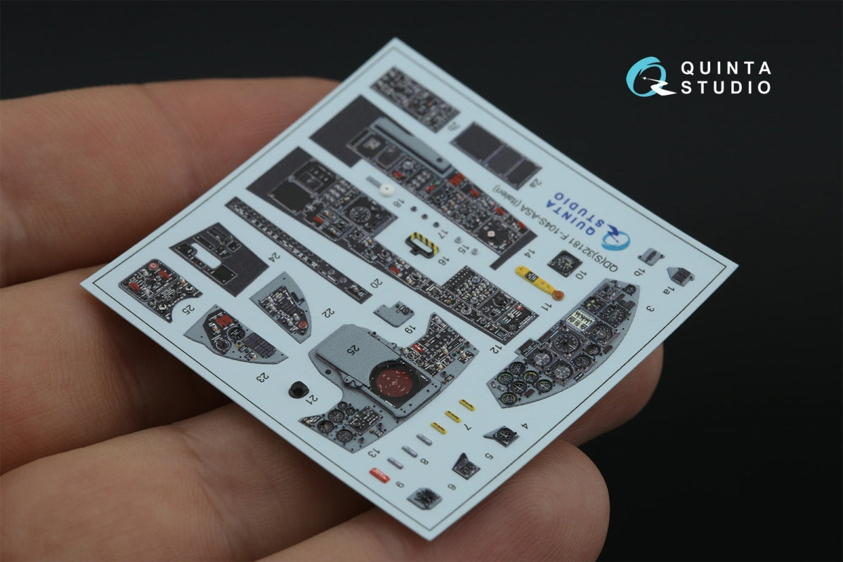 Quinta Studio QDS-32181 F-104S-ASA 3D-Printed colored Interior on decal paper (Italeri) (small version) 1/32 – imagen 8