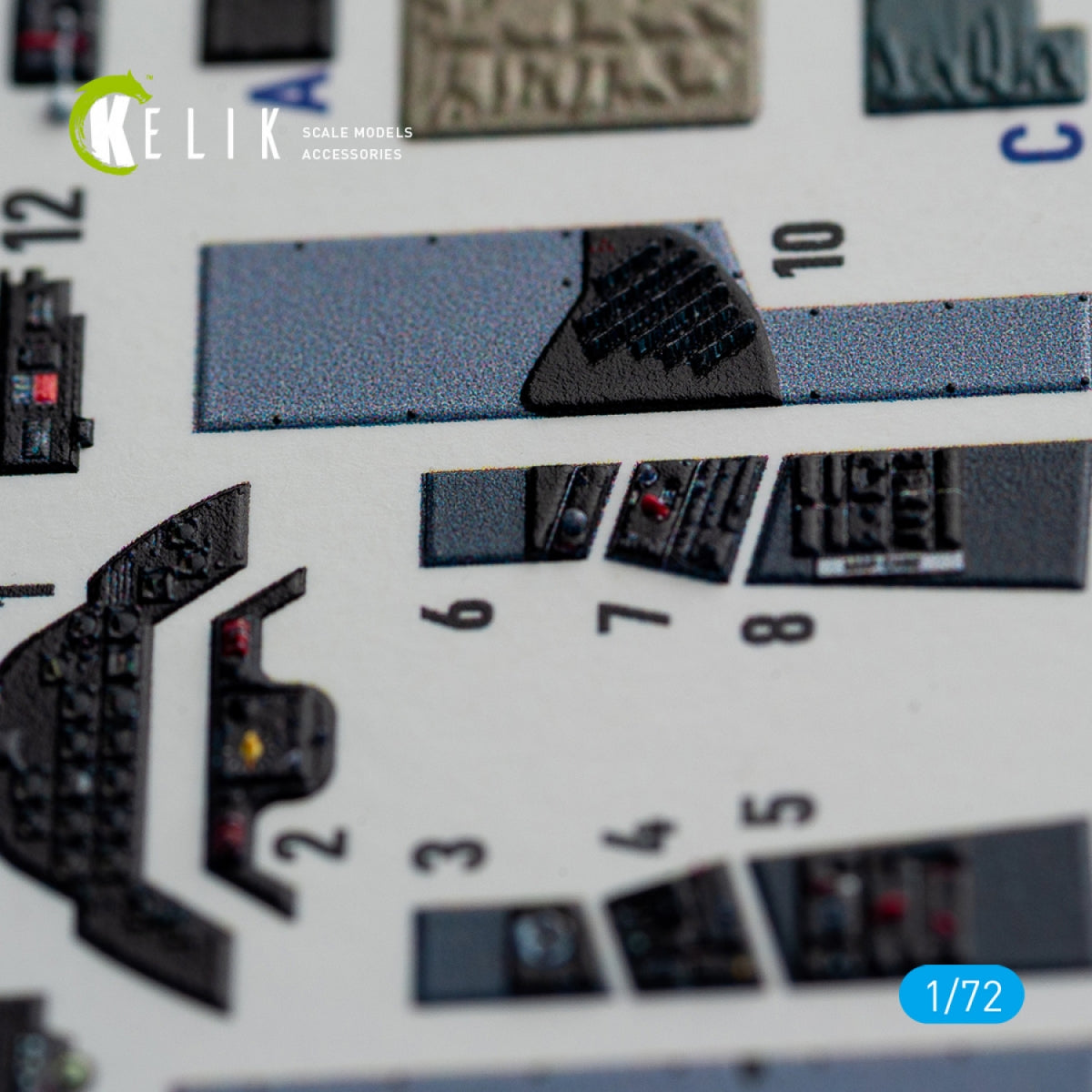KELIK K72064 A1H SKYRAIDER INTERIOR 3D DECALS FOR HASEGAWA KIT 1/72 – Bild 2