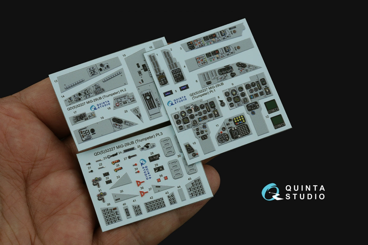 Quinta Studio QDS-32227 MiG-29UB 3D-Printed &amp;amp; colored Interior (Trumpeter) (Small version) 1/32 – immagine 3